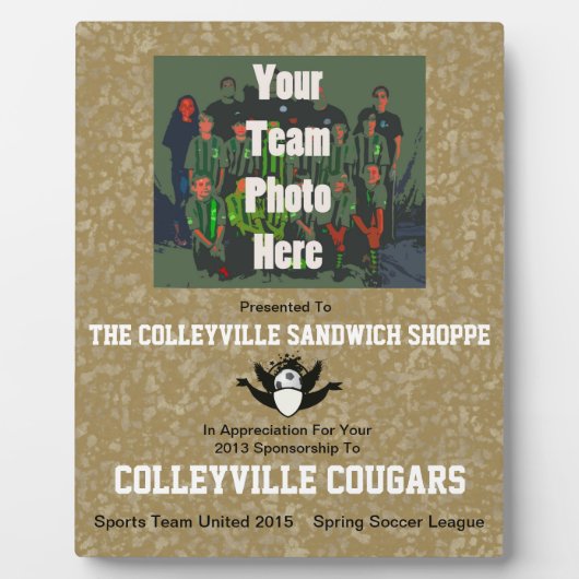 Aでスポンサーを記念する –  フォトプラーク (正面)