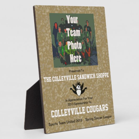 Aでスポンサーを記念する –  フォトプラーク (側面)