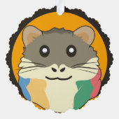 Aとよくはしゃぐのおもしろいハムスター オーナメントカード (裏面)