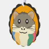 Aとよくはしゃぐのおもしろいハムスター オーナメントカード (左)