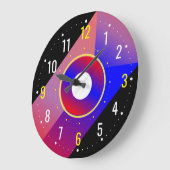 Aとスタイリッシュ目を引くデザイン- モダン ラージ壁時計 (傾斜)