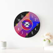 Aとスタイリッシュ目を引くデザイン- モダン ラージ壁時計 (ホーム)