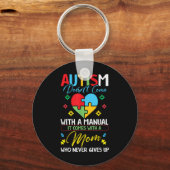 Aと手動来の認識度では自閉症は起こらない キーホルダー (正面)