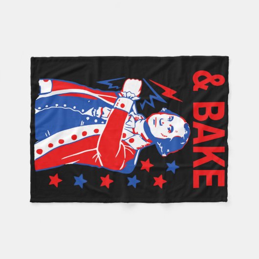 Aにおもしろい合わせて7月4日にシェイク・アンド・ベイク処理 フリースブランケット (正面(横))