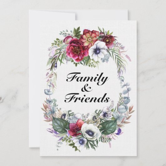 Aにとって素敵な結婚一日 –  招待状 (正面)