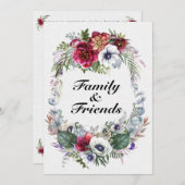 Aにとって素敵な結婚一日 –  招待状 (正面/裏面)