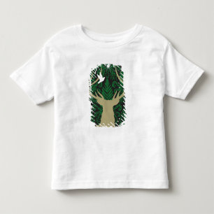 aに対するシカ、鳩および星のシルエット トドラーTシャツ