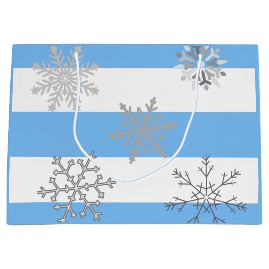 Aに降る最初の雪の魔法 ラージペーパーバッグ (正面)