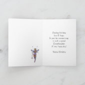 Aのかわいらしい妖精が付いている孫娘のバースデー・カード カード (内部)