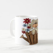 Aのじょうろのマグの子犬 コーヒーマグカップ (正面左)