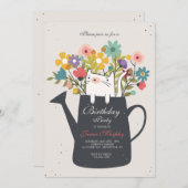 Aのじょうろの招待状の猫 招待状 (正面/裏面)