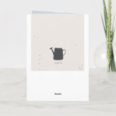 Aのじょうろカード(任意写真)の猫 サンキューカード (裏面)