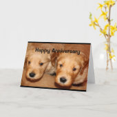 Aのちくしょうかわいいカップルへの幸せな記念日 カード (黄色い花)