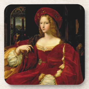Aのアラゴン(c.1500-77)妻のJeanneのポートレート コースター