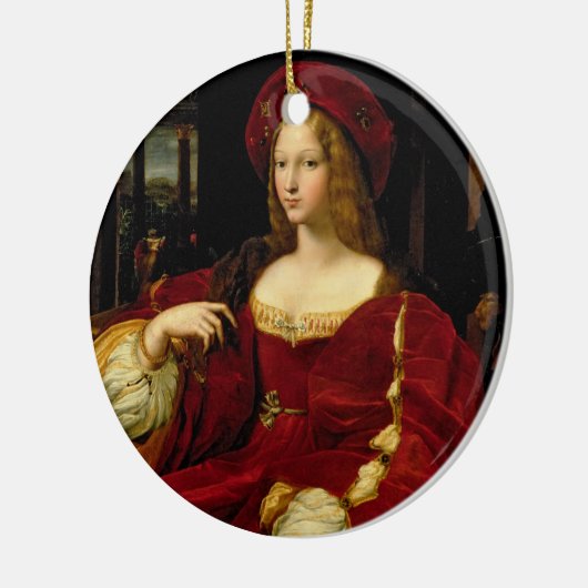 Aのアラゴン(c.1500-77)妻のJeanneのポートレート セラミックオーナメント (左)