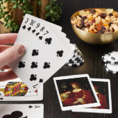 Aのアラゴン(c.1500-77)妻のJeanneのポートレート トランプ (インサイチュ)