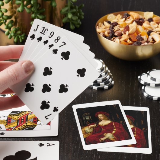 Aのアラゴン(c.1500-77)妻のJeanneのポートレート トランプ (インサイチュ)