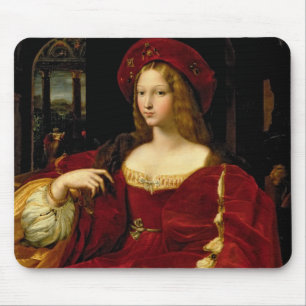 Aのアラゴン(c.1500-77)妻のJeanneのポートレート マウスパッド