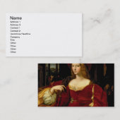 Aのアラゴン(c.1500-77)妻のJeanneのポートレート 名刺 (正面/裏面)