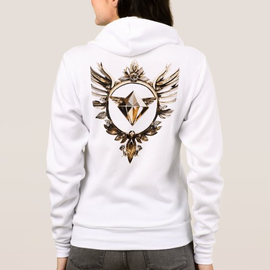 Aのイニシャルを持つモノグラムスタイルのロゴ パーカ (裏面)