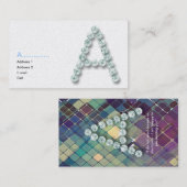 Aのダイヤモンドの名刺に署名して下さい 名刺 (正面/裏面)