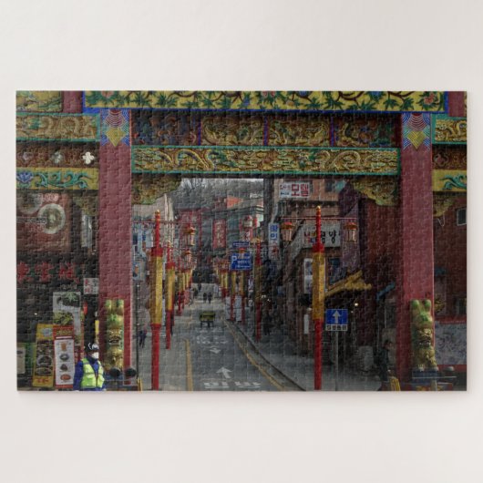 Aのチャイナタウンシティゲート ジグソーパズル (横)