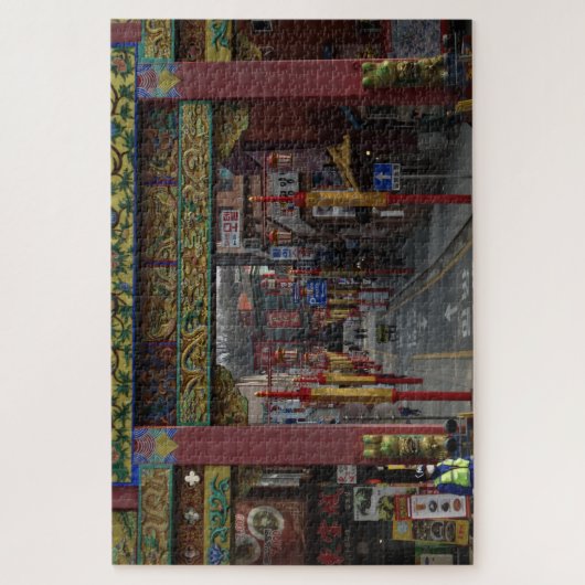 Aのチャイナタウンシティゲート ジグソーパズル (縦)