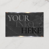 aのチャコールグレーの大理石の理髪店 名刺 (裏面)