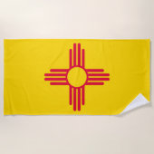 aのニューメキシコの州の旗のデザイン ビーチタオル (正面)