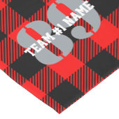 aのパーソナライズなチームバッファローの点検のデザイン ショートテーブルランナー (コーナー)