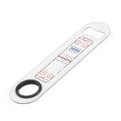 aのパーソナライズなホッケーのリンクの図表のデザイン スピード栓抜き (裏面アングル)