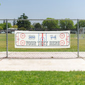 aのパーソナライズなホッケーのリンクの図表のデザイン 横断幕 (インサイチュ)