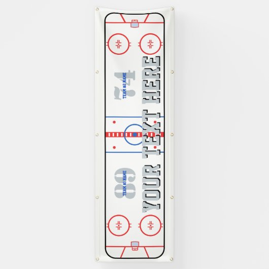 aのパーソナライズなホッケーのリンクの図表のデザイン 横断幕 (縦)