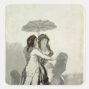 aのフランシスコホセde Goya y Lucientes のカップル スクエアシール