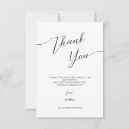 aのブライダルシャワーのサンキューカードモダン。 サンキューカード