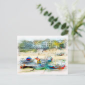 Aのボート絵画として ポストカード (スタンド正面)