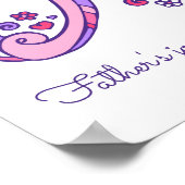 Aのモノグラムアート アビゲイル 女の子の名前意味ポスター ポスター (角)