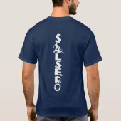 Aの代りの踊りのカップルが付いているSALSEROのTシャツ Tシャツ (裏面)