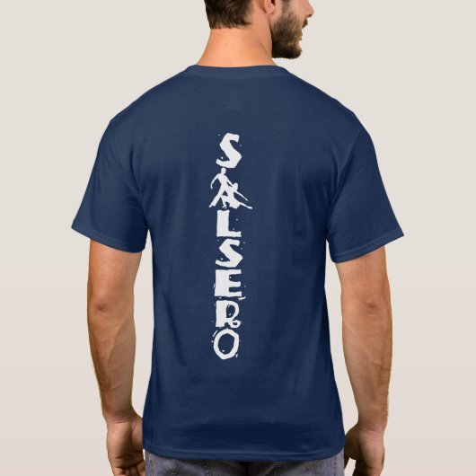 Aの代りの踊りのカップルが付いているSALSEROのTシャツ Tシャツ (裏面)