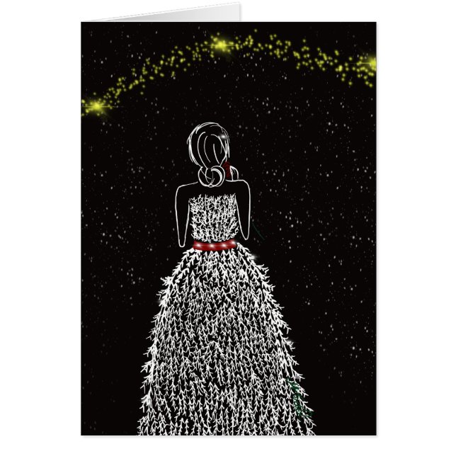 Aの冬の星の挨拶状に希望 (正面)