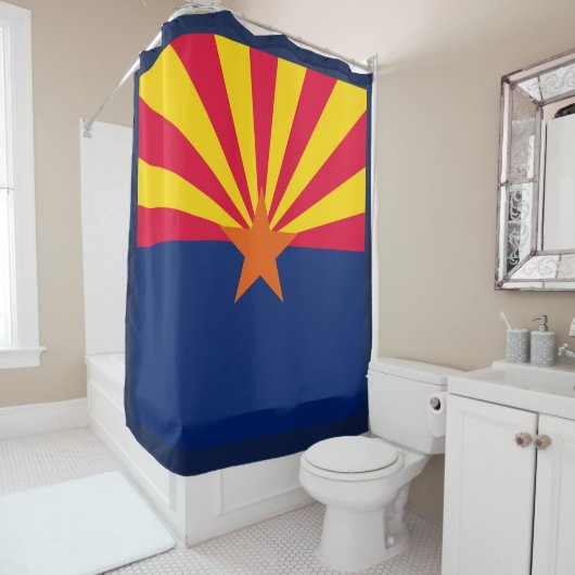 aの動的アリゾナの州の旗のグラフィック シャワーカーテン (インサイチュ)
