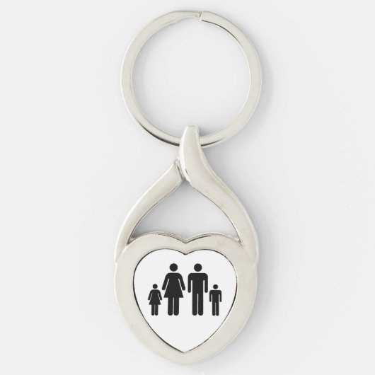 Aの家族の写真 キーホルダー (正面)