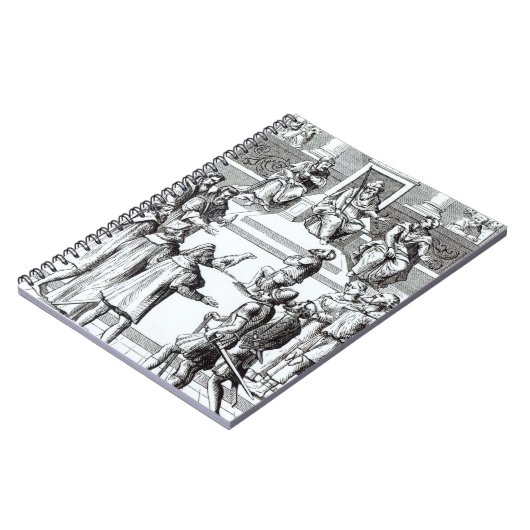 aの後の裁判所の前の補償のための告白、 ノートブック (左側)