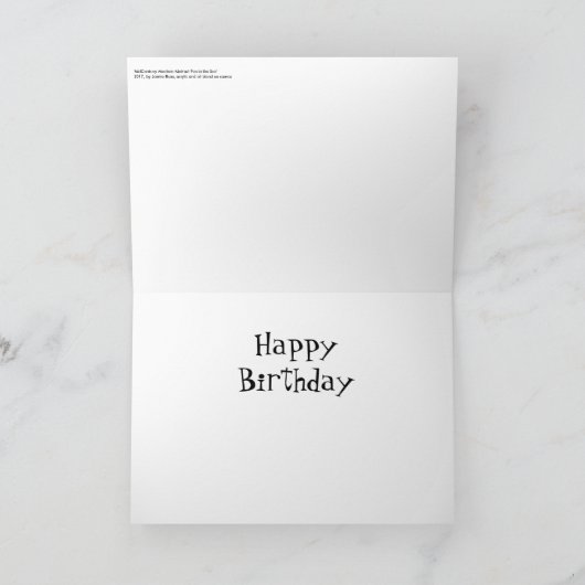 aの日曜日の絵画の世紀半ばのモダンなおもしろい カード (内部)