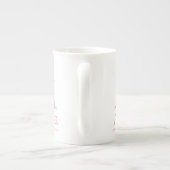Aの水彩画のbohoのピンクのアメリアの一流の意味に文字を入れて下さい ボーンチャイナマグカップ (裏面)