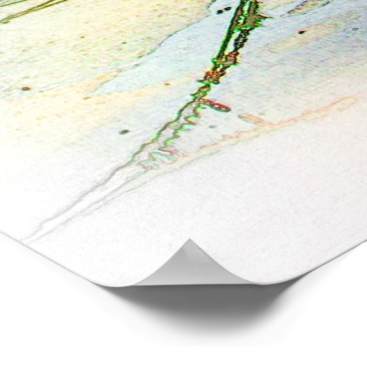 Aの港と絵画して ポスター (角)