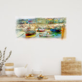 Aの港と絵画して ポスター (キッチン)