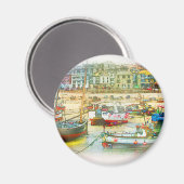 Aの港と絵画して マグネット (正面/裏面)