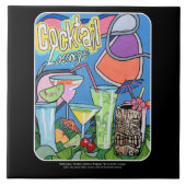 aの熱帯Tikiのカクテルラウンジの絵画 タイル (正面)