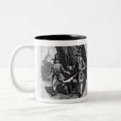 「aの物語へのFrontispieceそしてTitlepage ツートーンマグカップ (左)